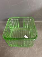 Mixed Lot of Green Depression Glass - 4