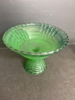Mixed Lot of Green Depression Glass - 5