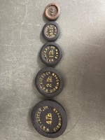 Cast iron balance scales with weights - 5