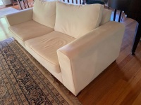 2 Seater Australian Made Cream Fabric Sofa - 2