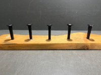 Coat/hat rack made from railway spikes - 2