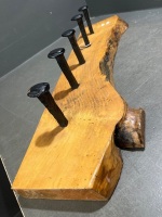 Coat/hat rack made from railway spikes - 3