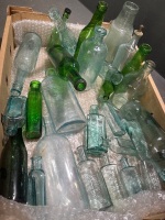 Assorted lot of green glass bottles - 2