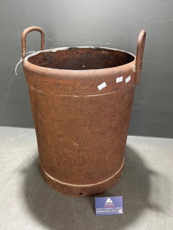 Vintage dairymaster cream can with top cut off