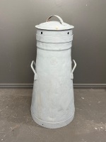Painted steel cream can 730 tall