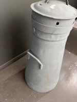 Painted steel cream can 730 tall - 2
