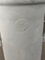 Painted steel cream can 730 tall - 4