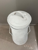 Painted steel cream can 730 tall - 5