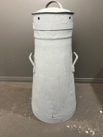 Painted steel cream can 730 tall - 6