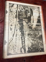 Wooden framed picture of Steam train on Fraser Island - 2