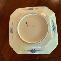 Large Chinese Blue & White Octagonal Charger - 2