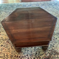 Contemporary Mahogany Hexagonal Coffee Table - 2