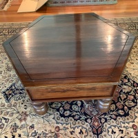 Contemporary Mahogany Hexagonal Coffee Table - 3