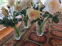 Asstd Lot of Glass/Ceramic Vases + Faux Flowers - 2