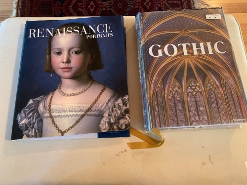 2 Large Coffee Table Books - Gothic + Renaissance Portraits