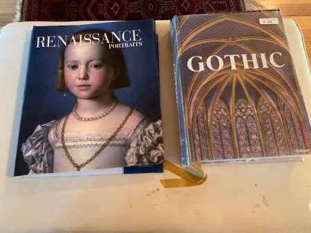 2 Large Coffee Table Books - Gothic + Renaissance Portraits