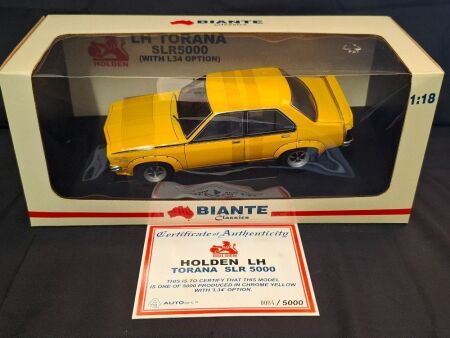 1972 Holden Torana LH SLR 5000 (W/L34 Option) 4DR Street Car - Chrome Yellow - 0004/5000 Biante 73471