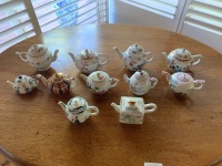 Collection of 11 Victoria and Albert Museum Reproduction Teapots - 2