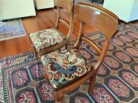 WITHDRAWN- Pair of Victorian Mahogany Dining Chairs with Upholstered Seats - 3