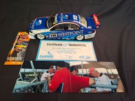 2005 Ford Falcon BA XR8 # 18 Glen Seton - DJR Westpoint ATCC - 0335/0750 - Classic Car 18178 - Car Signed Dick Johnson; w/Photos of Dick Johnson