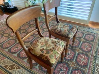 WITHDRAWN- Pair of Victorian Mahogany Dining Chairs with Upholstered Seats - 4