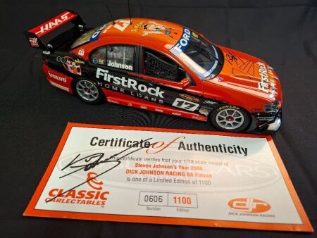 2006 Ford Falcon BA XR8 # 17 Steven Johnson - DJR First Rock ATCC - 0606/1100 - Classic Car 18238 - Car Signed Dick Johnson