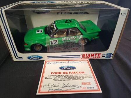 1984 Ford Falcon XE # 17 Dick Johnson - Green's Tuff - Winner ATCC - 3168/3858 - Biante B180301D - Certificate Signed Dick Johnson