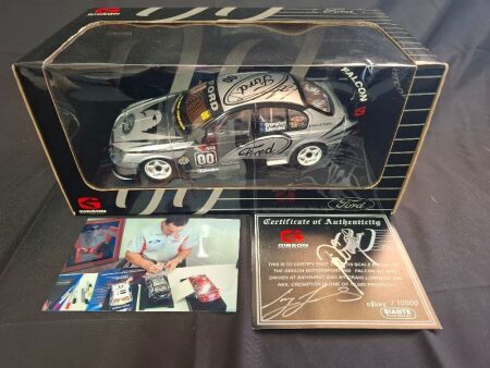 2001 Ford Falcon AU XR8 # 00 Lowndes/Crompton - Gibson Motorsport - Bathurst - 08444/10500 - Biante MB022 - Car Signed CL/Certificate Signed NC; w/ Signing Photo