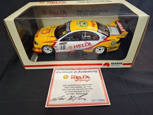 2003 Ford Falcon BA XR8 # 18 Max Wilson DJR ATCC - 0377/1000 - Biante B180702B