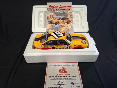 1979 Holden Torana LX A9X # 19 Janson/Perkins - 2nd Place Hardie-Ferodo 1000 - 0798/1806 - AUTOart 87961 - Certificate Signed Peter Janson