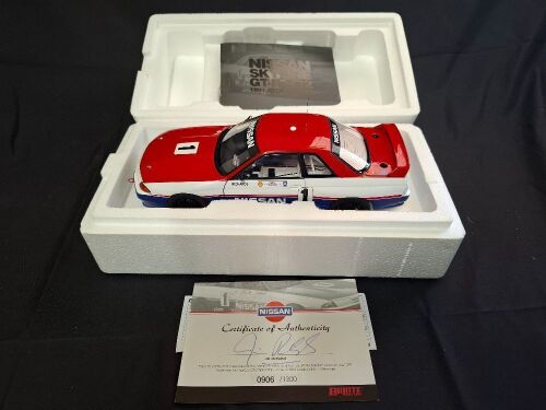 1991 Nissan Skyline GT-R (R32) # 1 Jim Richards - Winner ATCC - 0906/1300 - AUTOart 89176 - Certificate Signed Jim Richards