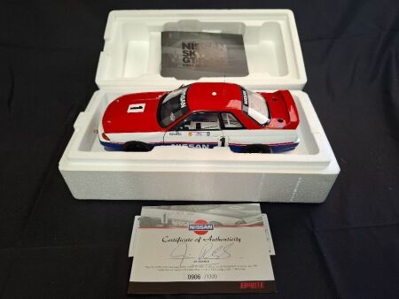 1991 Nissan Skyline GT-R (R32) # 1 Jim Richards - Winner ATCC - 0906/1300 - AUTOart 89176 - Certificate Signed Jim Richards