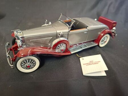 1935 Duesenberg J Coupe Roadster Limited Edition - 1188/1500 - Franklin Mint B11E238