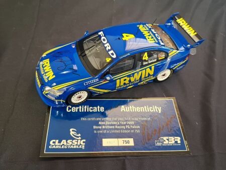 2009 Ford Falcon FG XR8 # 4 Alex Davison - SBR ATCC - 0157/0750 - Classic Car 18394 - Car & Certificate Signed Alex Davison