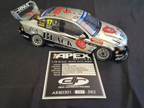 2011 Ford Falcon FG XR8 # 17 Johnson/Besnard - DJR Jim Beam Bathurst - 0197/0582 - APEX Replicas AR80301