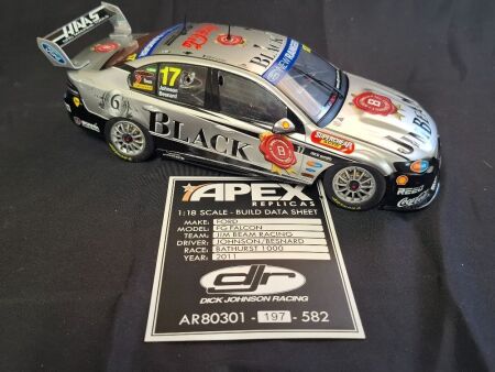 2011 Ford Falcon FG XR8 # 17 Johnson/Besnard - DJR Jim Beam Bathurst - 0197/0582 - APEX Replicas AR80301