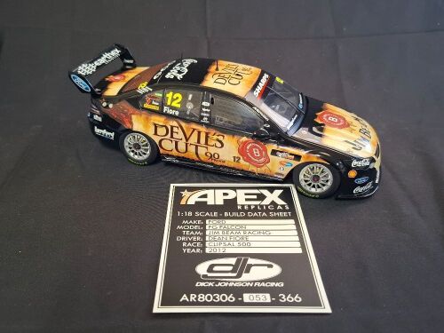 2012 Ford Falcon FG XR8 # 12 Dean Fiore - DJR Jim Beam Clipsal 500 - 0053/0366 - APEX Replicas AR80306