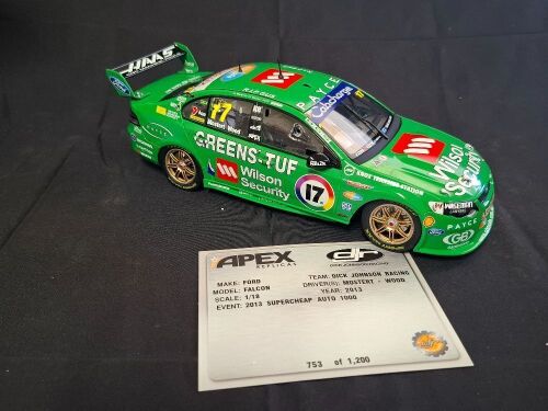2013 Ford Falcon FG XR8 # 17 Mostert/Wood - DJR Greens Tuf - Bathurst - 0753/1200 - APEX Replicas AD80605