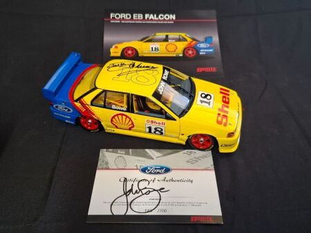 1993 Ford Falcon EB # 18 John Bowe - Round 1 Winner V8 Supercars - ATCC - 0140/0700 - Biante BNA0001 - Certificate Signed John Bowe Car Signed Dick Johnson