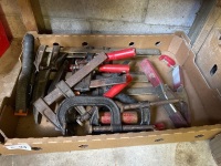 Box lot of clamps