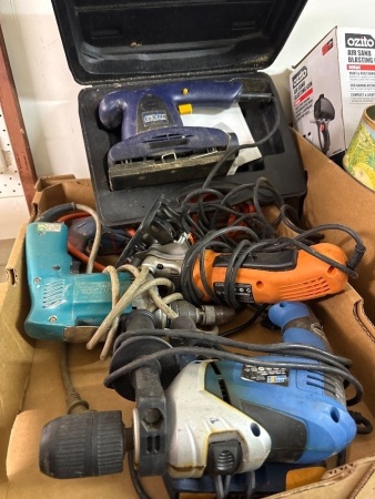 Assorted electric hand tools