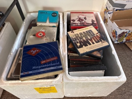 Assorted lot of reel to reel tapes