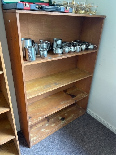 Solid timber pine four tier bookcase
