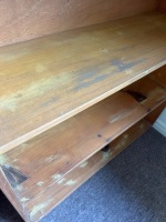 Solid timber pine four tier bookcase - 2