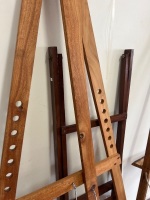Lot of 3 wooden display easels - 2