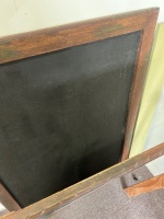 Pair of large rustic timber framed blackboards - 2
