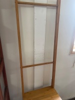 Natural Bamboo towel rack chair with under seat storage - 3