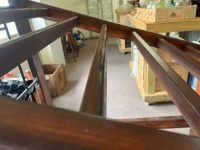 Large freestanding Timber & Wrought Iron textile display stand - 3