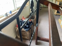 Large freestanding Timber & Wrought Iron textile display stand - 4