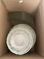 Box lot of decorative glass serving plates - medium - 3